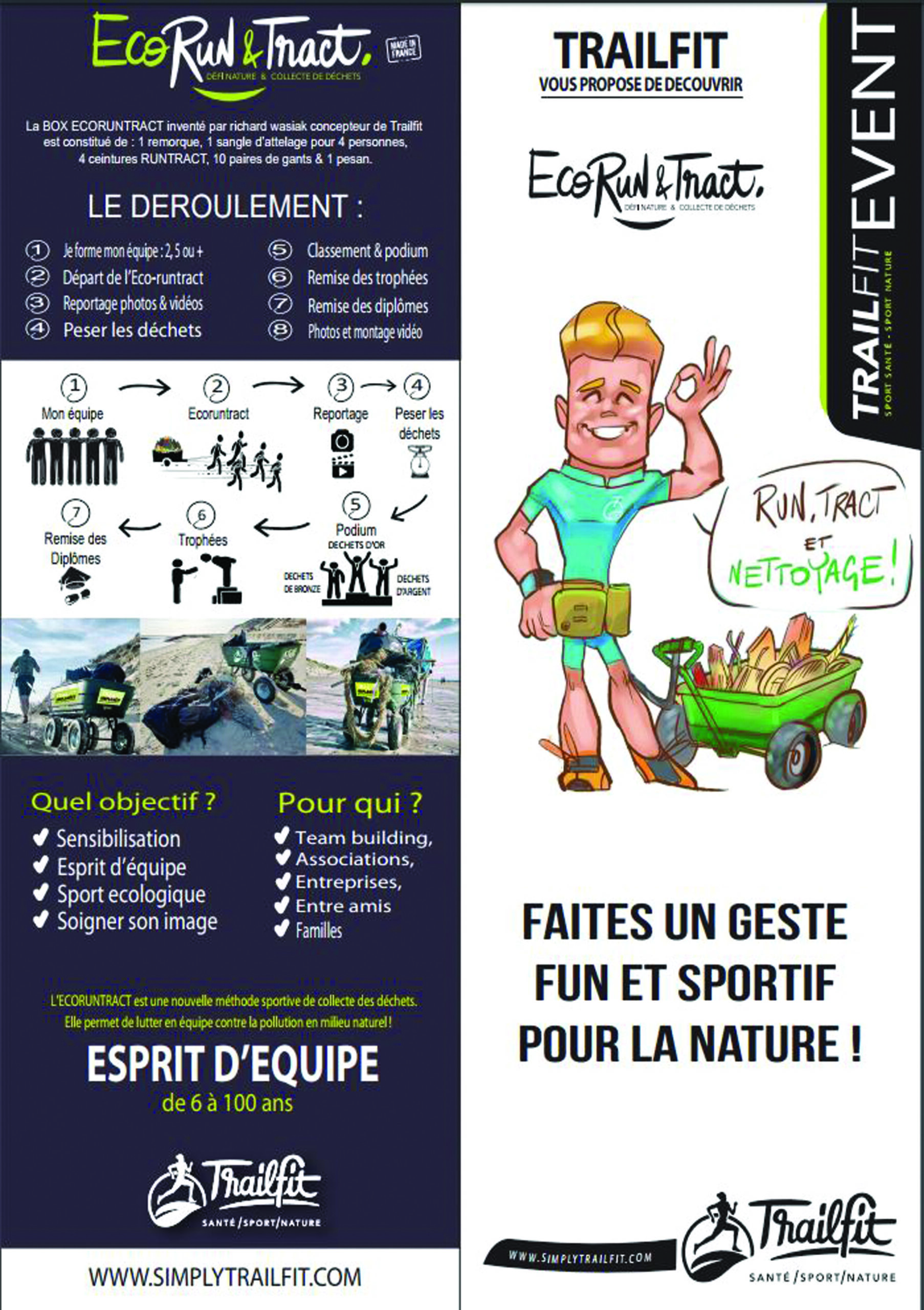 DETAIL DU PACK EVENT ECO RUN & TRACT janvier 2021